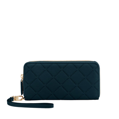 Chic Geometric Quilted Continental Wallet