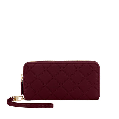 Chic Geometric Quilted Continental Wallet