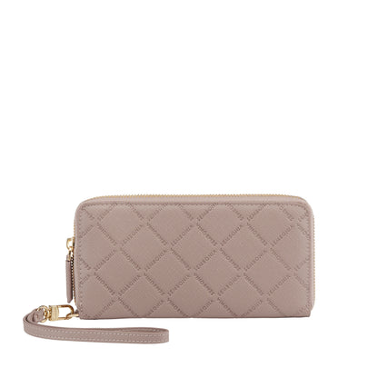 Chic Geometric Quilted Continental Wallet