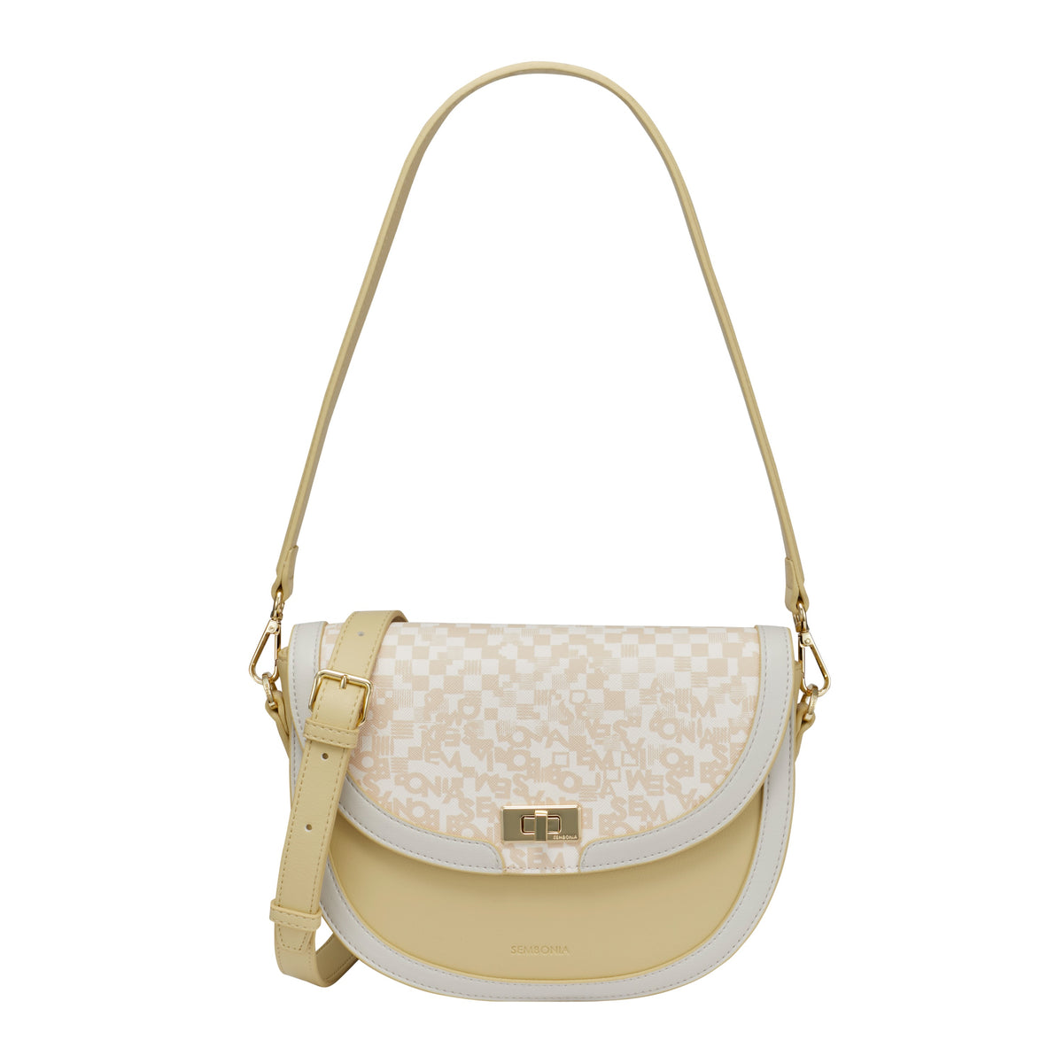 Audrey Monogram Crescent Crossbody Bag