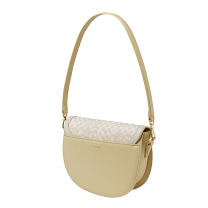 Audrey Monogram Crescent Crossbody Bag