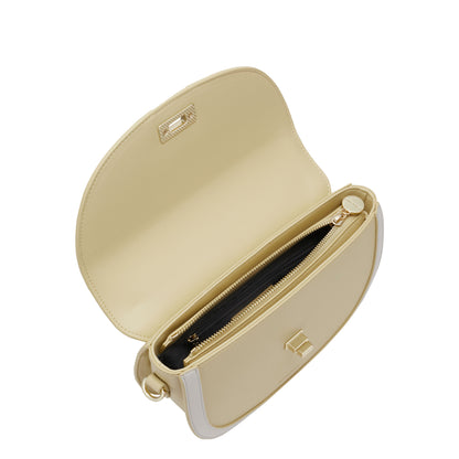 Audrey Monogram Crescent Crossbody Bag