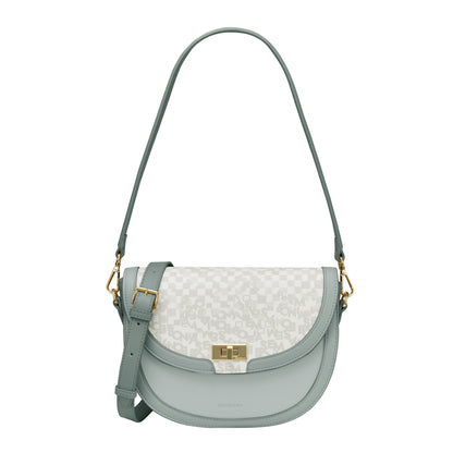 Audrey Monogram Crescent Crossbody Bag