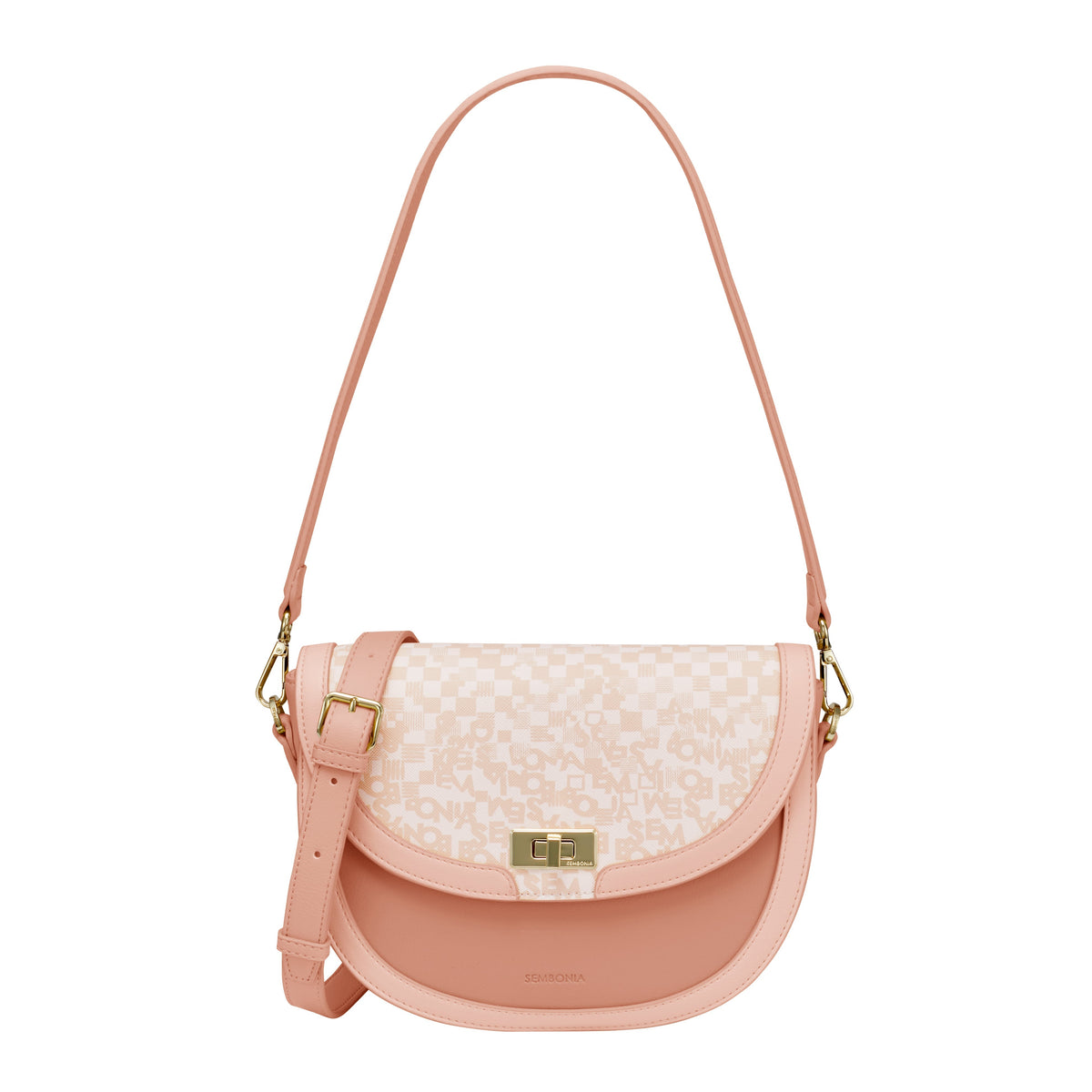 Audrey Monogram Crescent Crossbody Bag