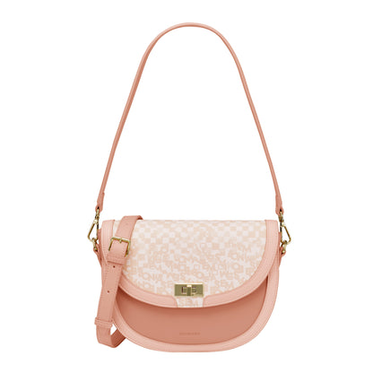 Audrey Monogram Crescent Crossbody Bag