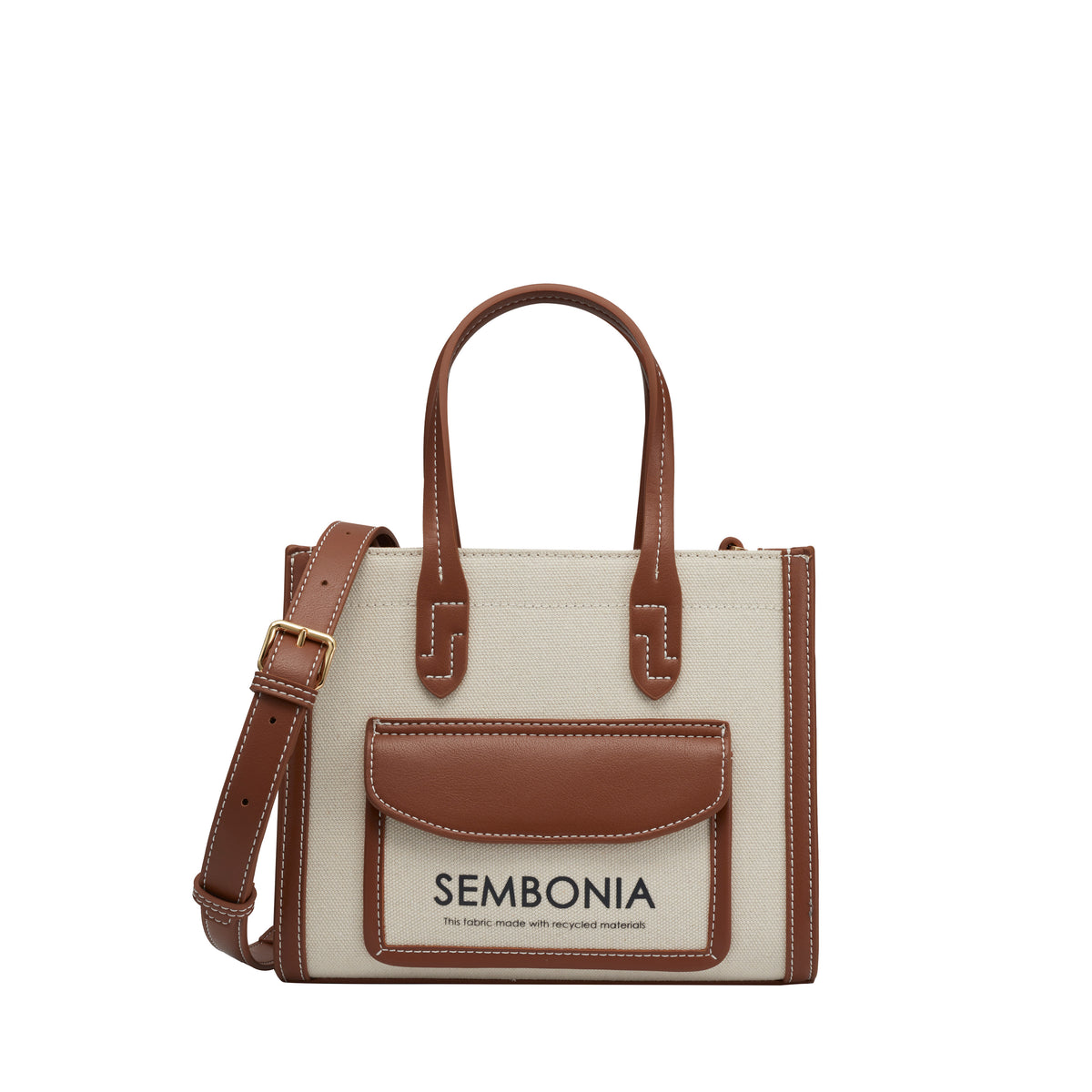 Emily Canvas Stitch-Trim Tote Bag