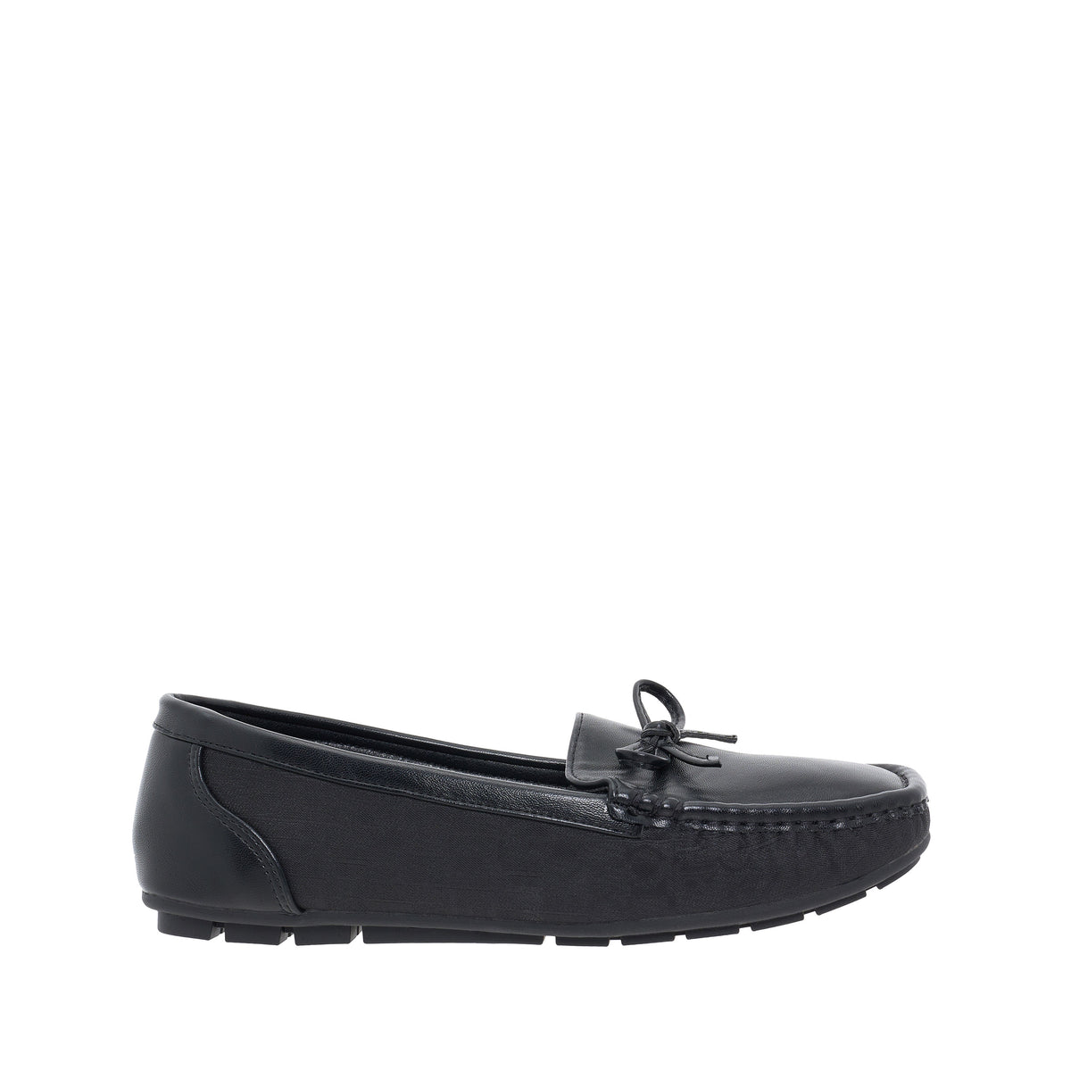 Women Synthetic Leather + Monogram Loafer