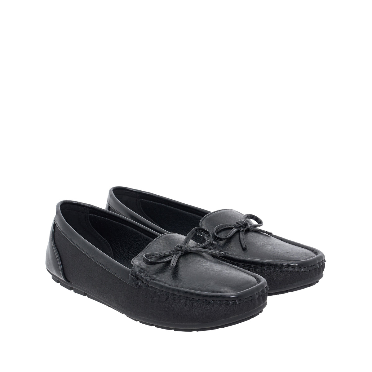 Women Synthetic Leather + Monogram Loafer