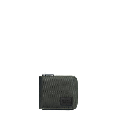 Nylon Zip Tri-Fold Wallet With Coin Compartment