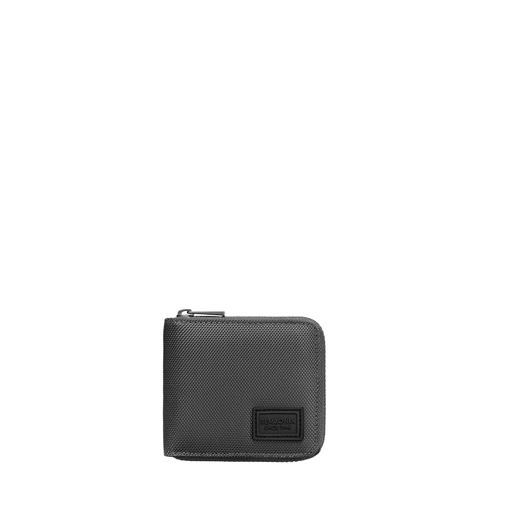 Nylon Zip Tri-Fold Wallet With Coin Compartment