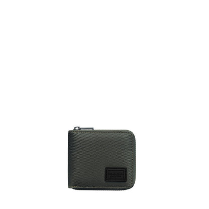 Nylon Zip Bi-Fold Wallet With Coin Compartment