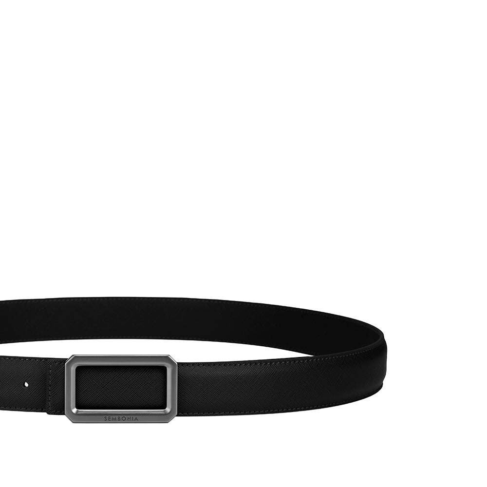 3.2Cm Matte Gunmetal Buckle Belt