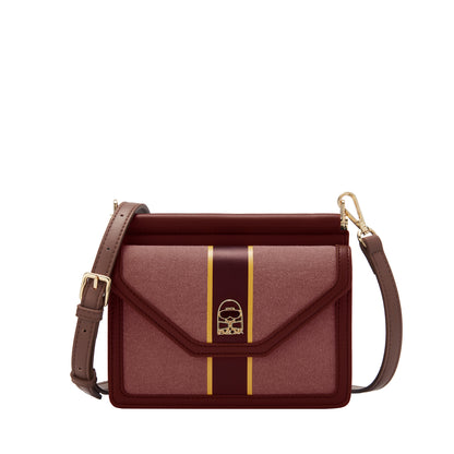 Classic Striped Canvas Envelope Crossbody Bag