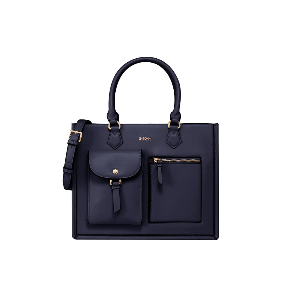Large Classic Multi-Pockets Satchel Bag