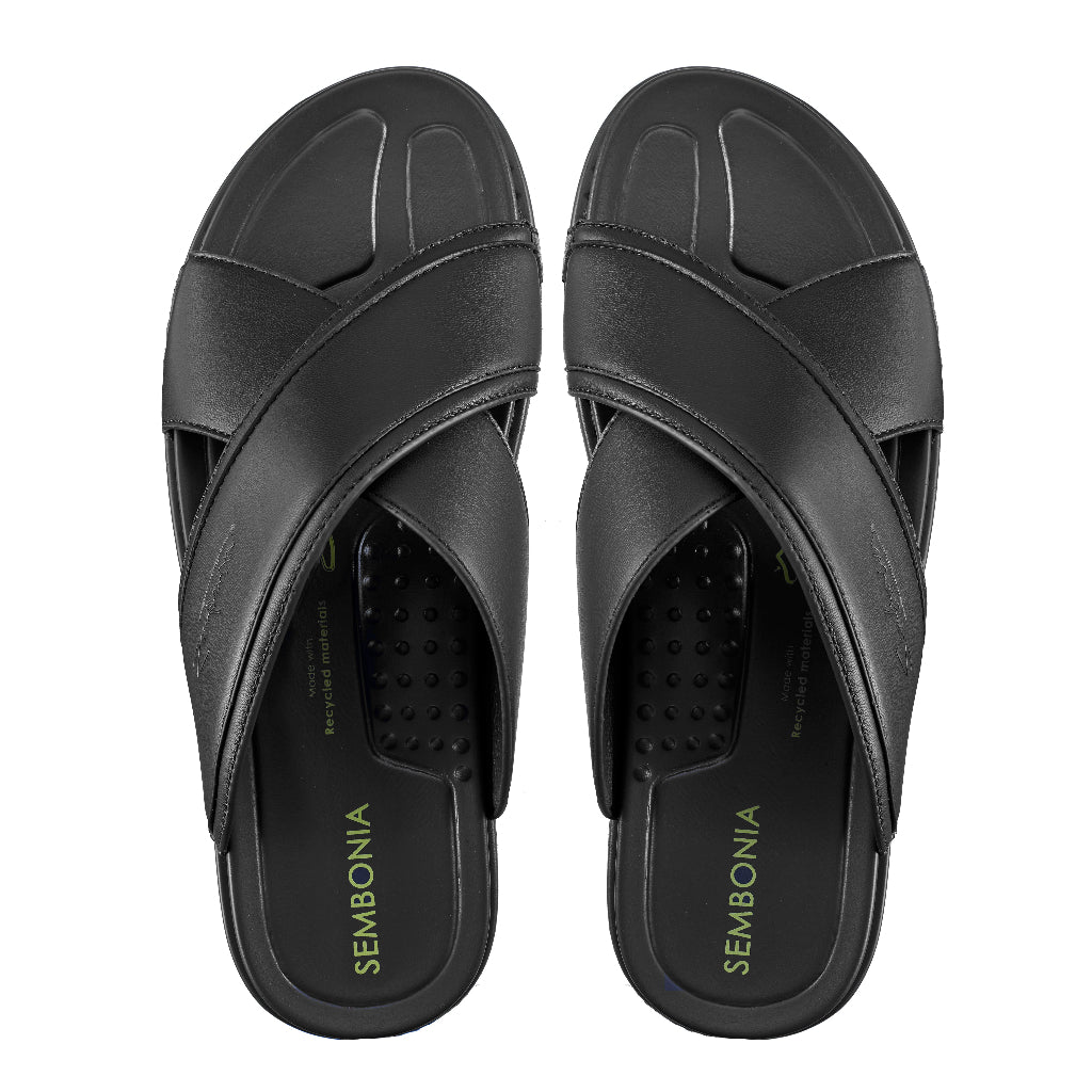 Men Recycled Materials of Synthetic Leather Slipper