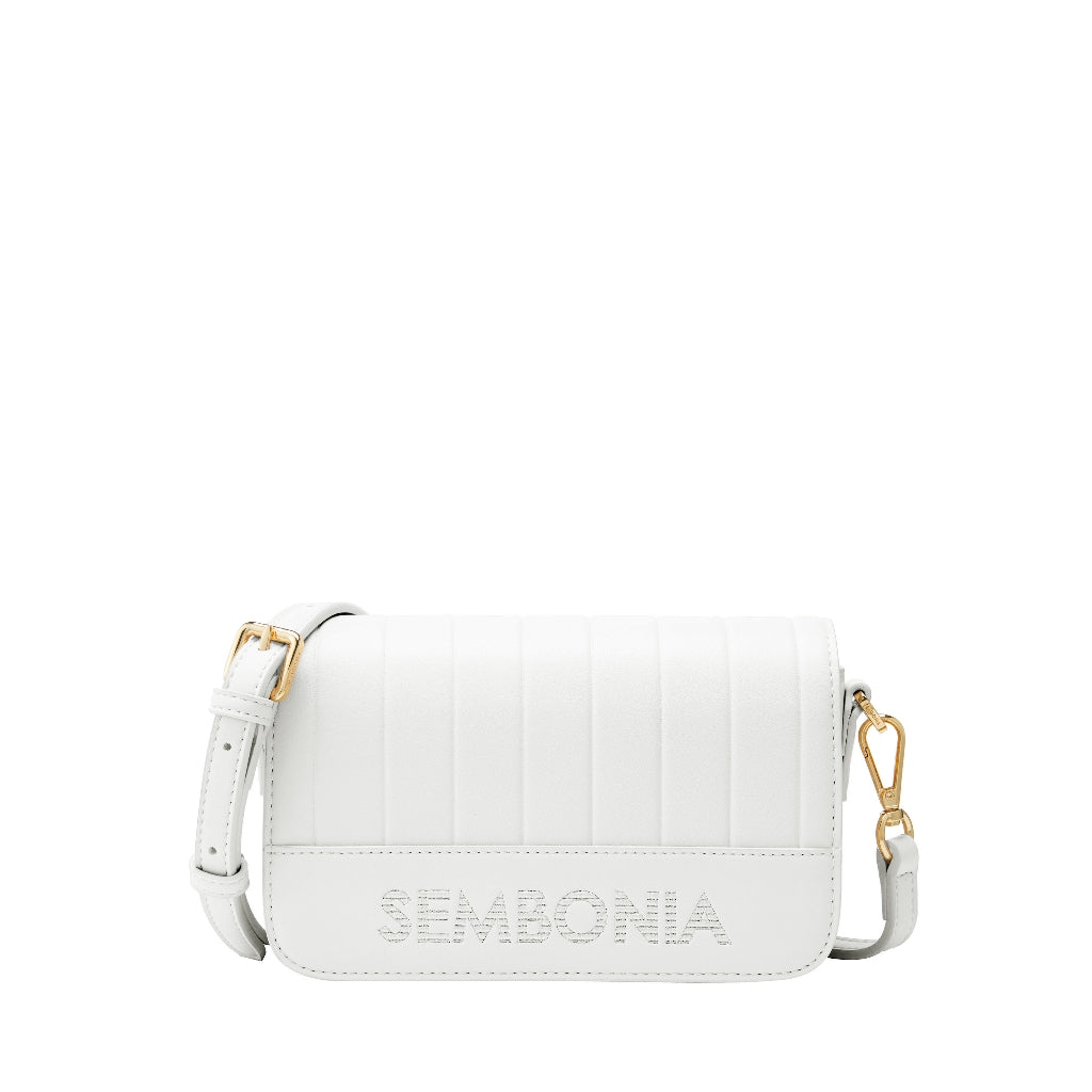 Women Classy Debossed Stripe Crossbody Bag