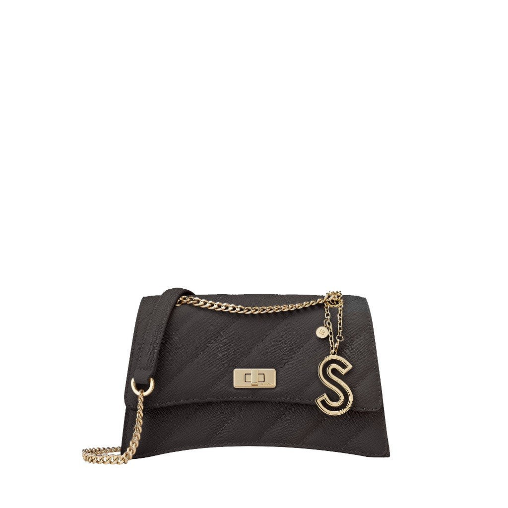 Janne Quilted Trapeze Crossbody Bag