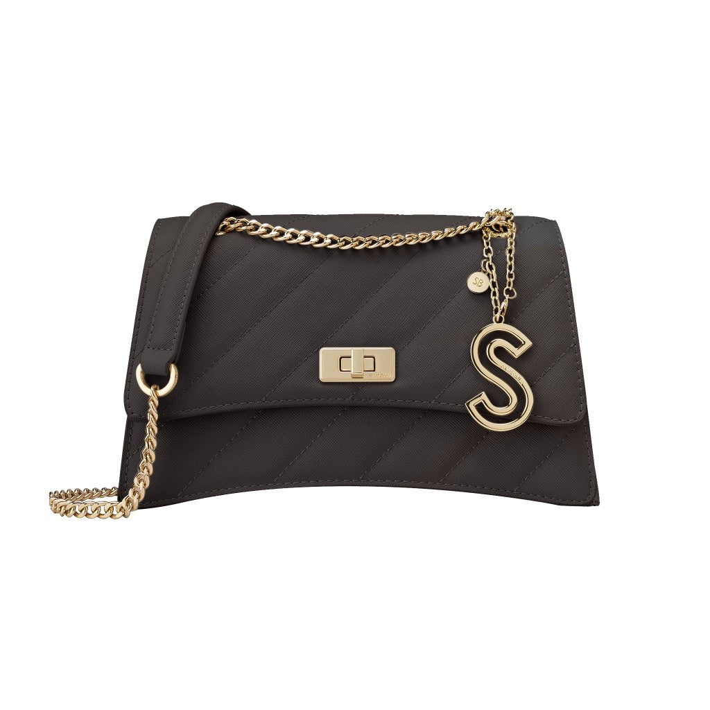 Janne Quilted Trapeze Crossbody Bag