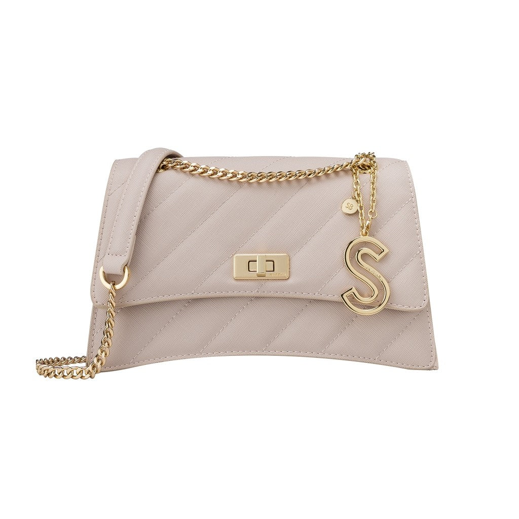 Janne Quilted Trapeze Crossbody Bag