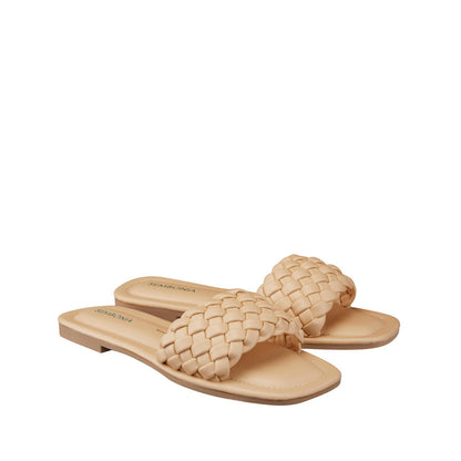 Women Recycled Materials of Synthetic Leather Flats