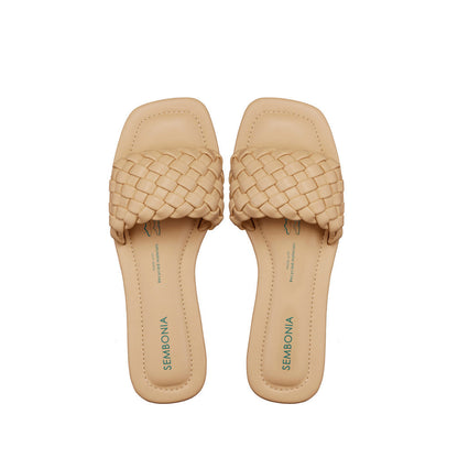 Women Recycled Materials of Synthetic Leather Flats