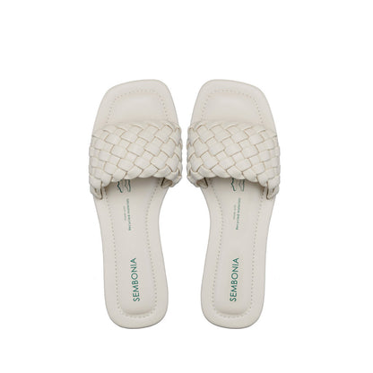 Women Recycled Materials of Synthetic Leather Flats