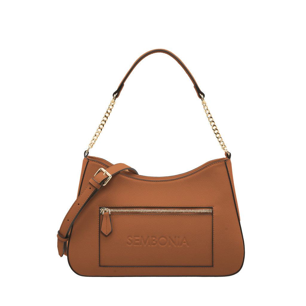 Debossed Trapeze Crossbody Bag (Large)