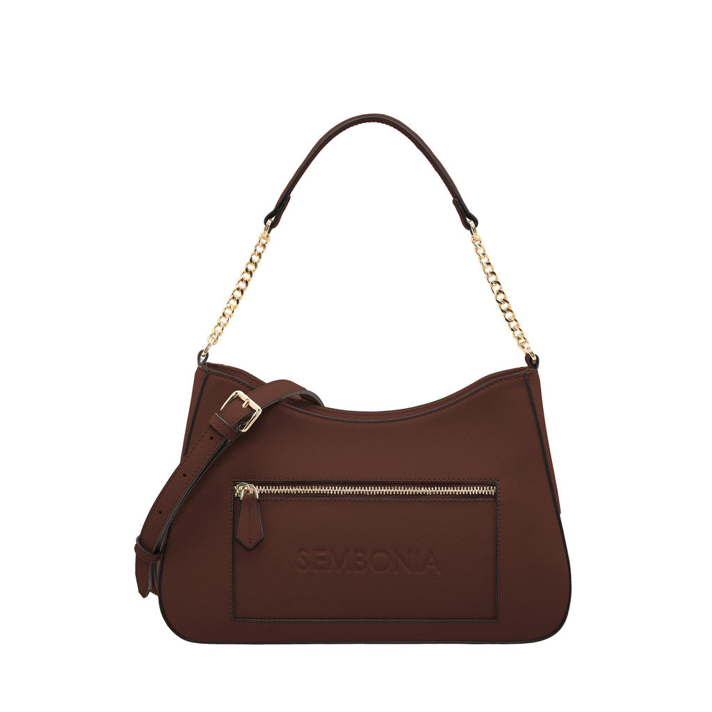 Debossed Trapeze Crossbody Bag (Large)