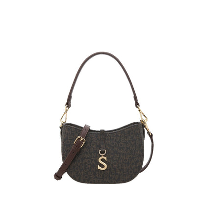 S-Pendant Crescent Crossbody Bag