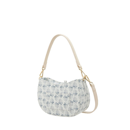 S-Pendant Crescent Crossbody Bag