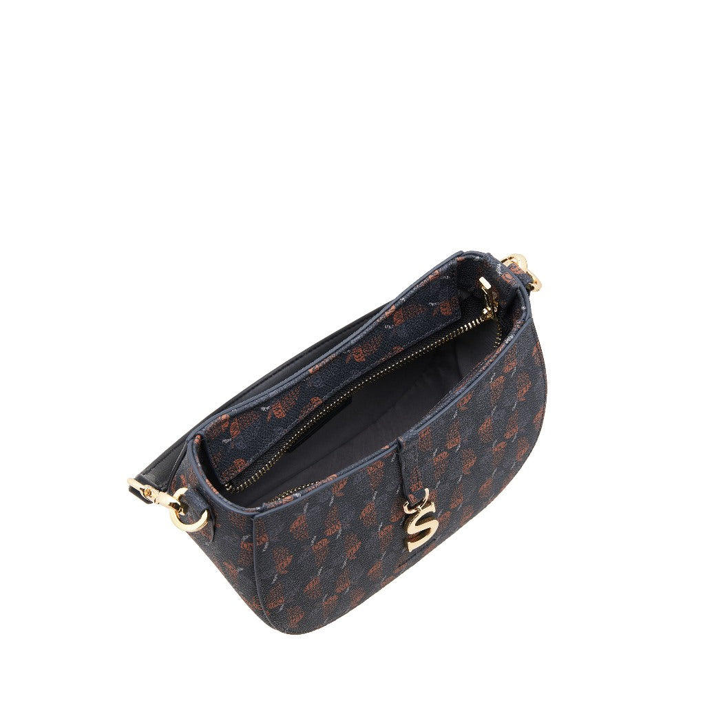 S-Pendant Crescent Crossbody Bag