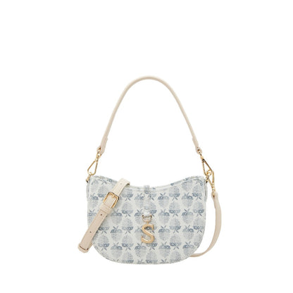 S-Pendant Crescent Crossbody Bag