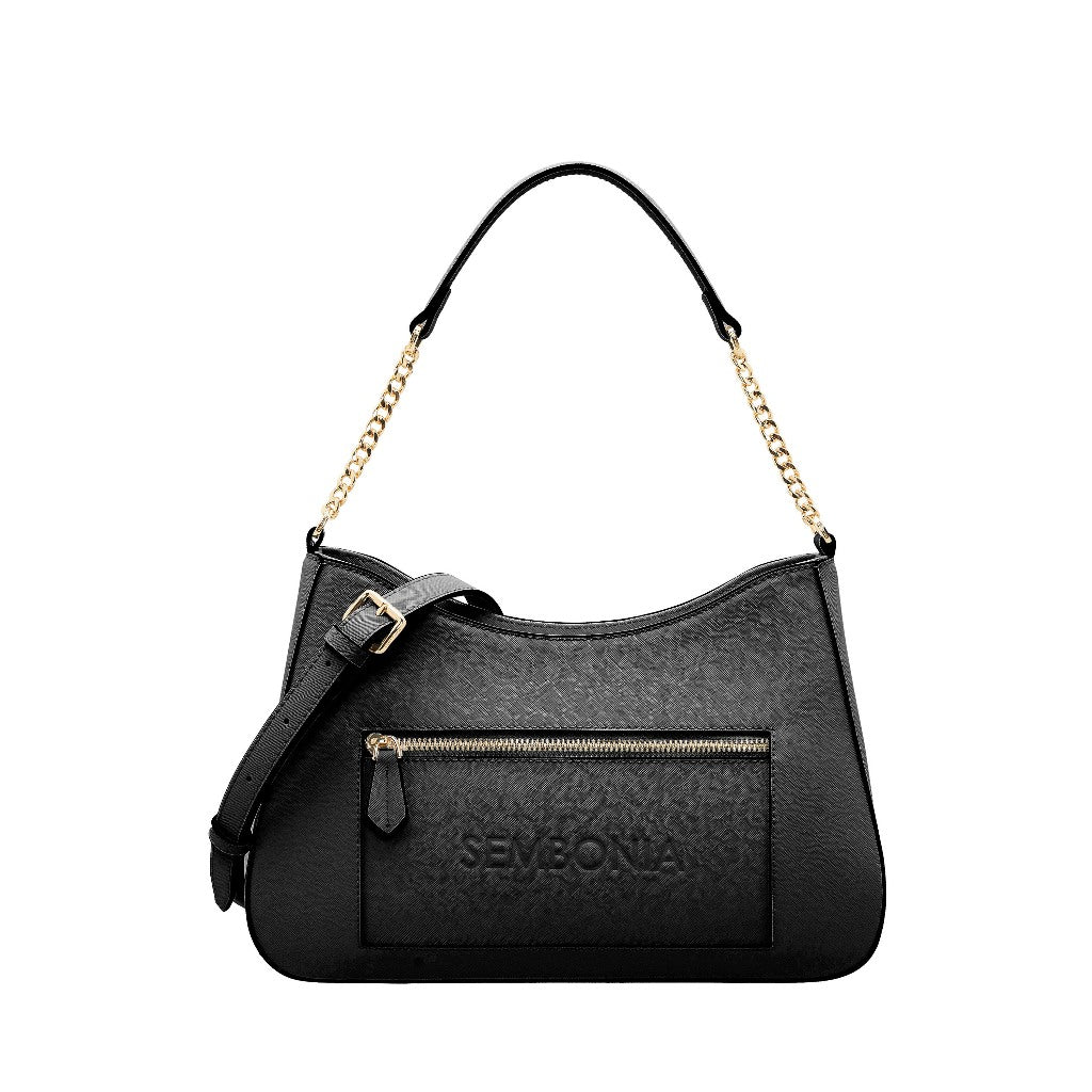 Debossed Trapeze Crossbody Bag (Large)