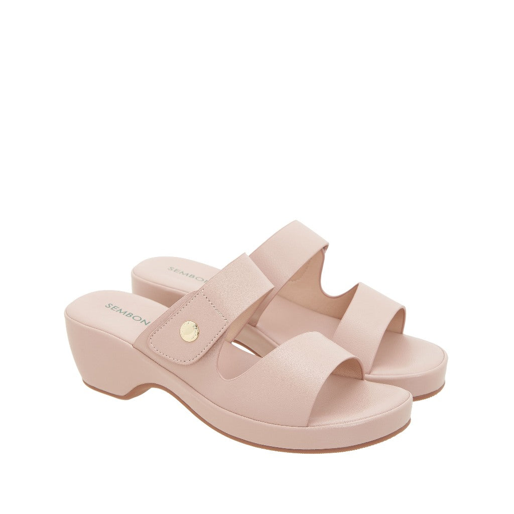 Women Recycled Materials of Synthetic Leather Wedges
