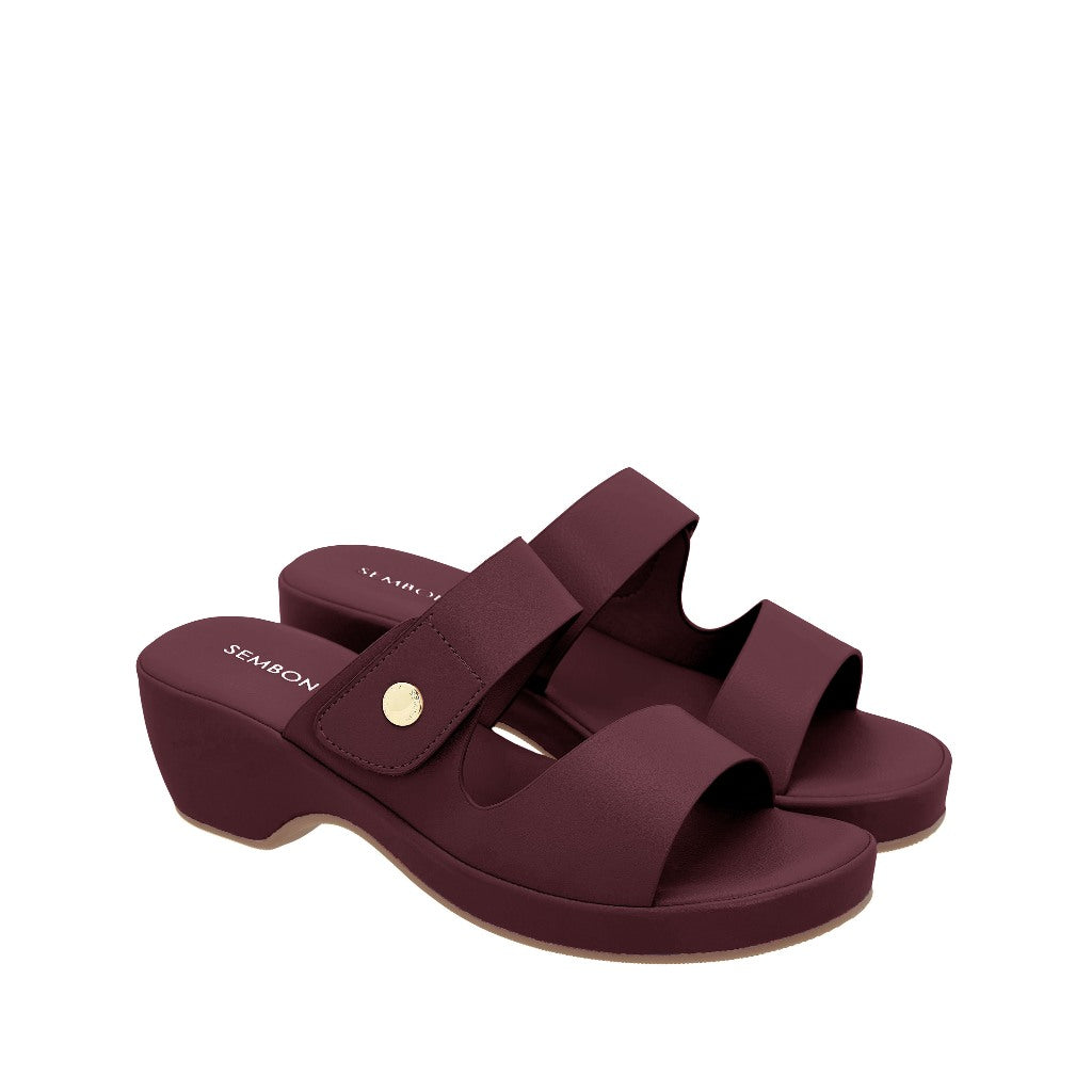 Women Recycled Materials of Synthetic Leather Wedges