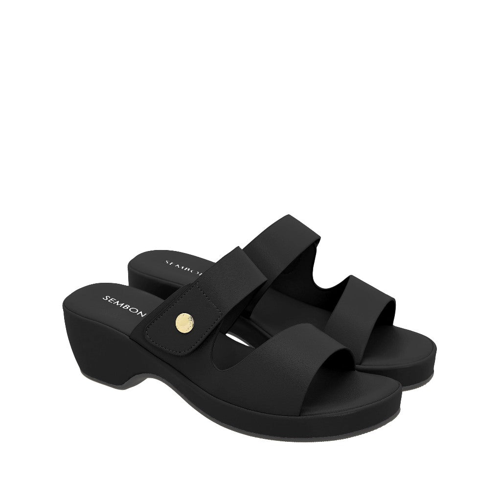 Women Recycled Materials of Synthetic Leather Wedges