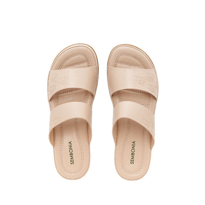 Women Recycled Materials of Synthetic Leather Wedges