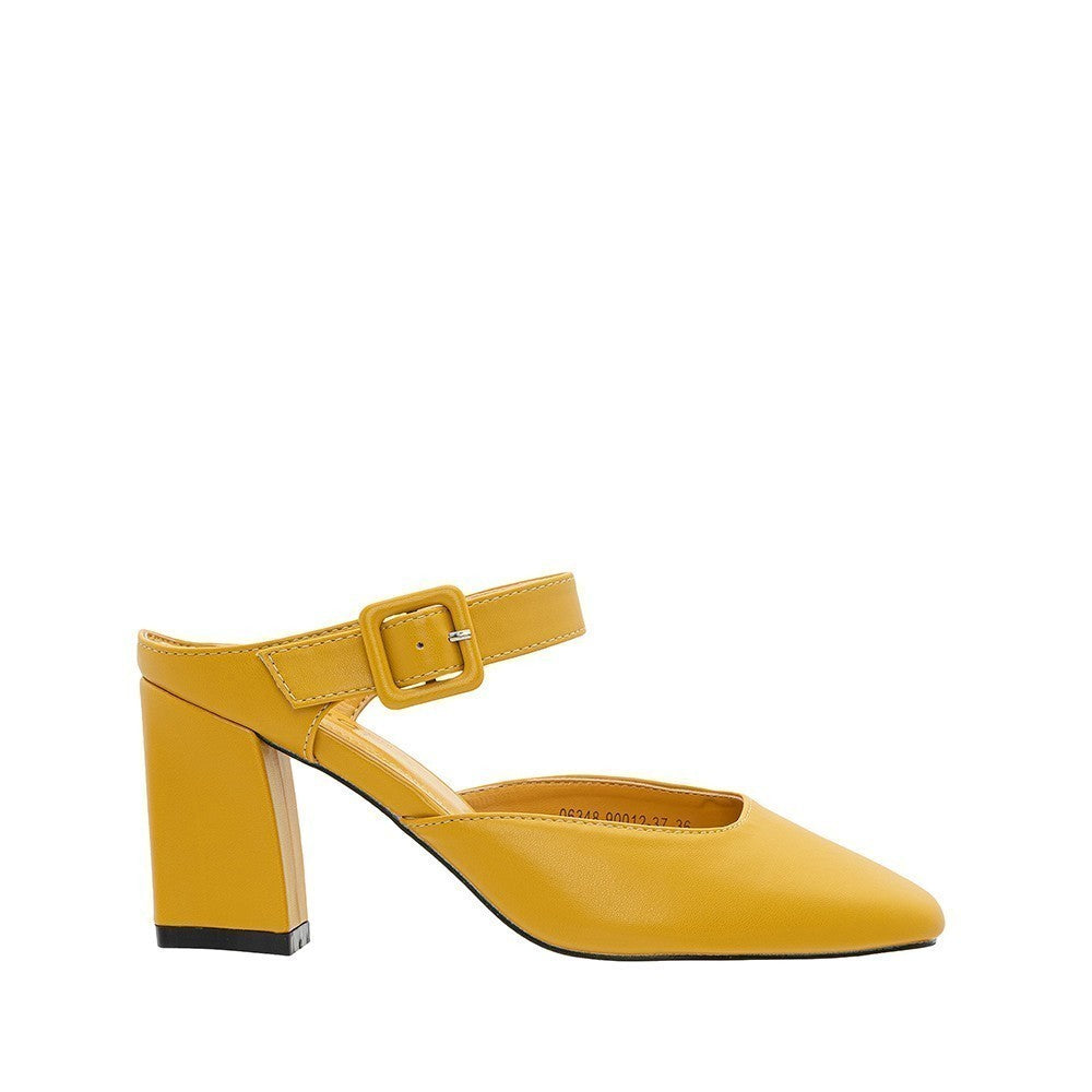 Women Synthetic Leather Mules