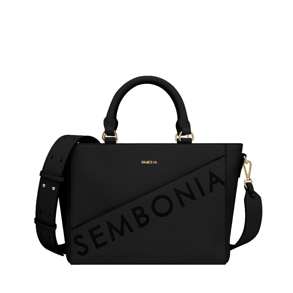 Whimsical Embroidered Logo Tote Bag