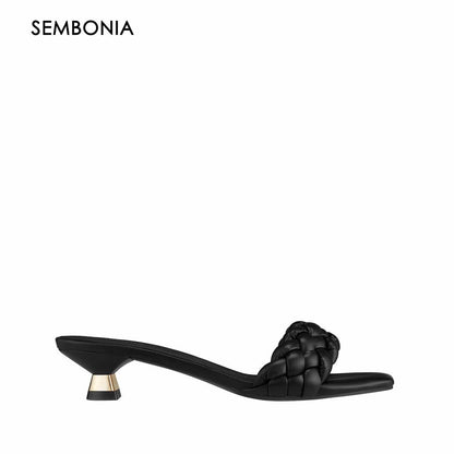 Women Synthetic Leather Heeled Sandal