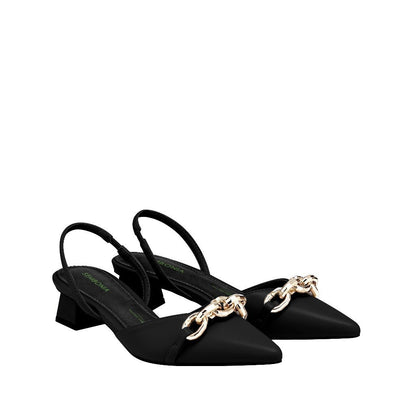 Women Recycled Materials of Synthetic Leather Mule