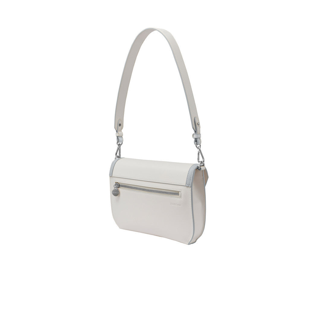 Audrey Logo Printed Crescent Crossbody Bag