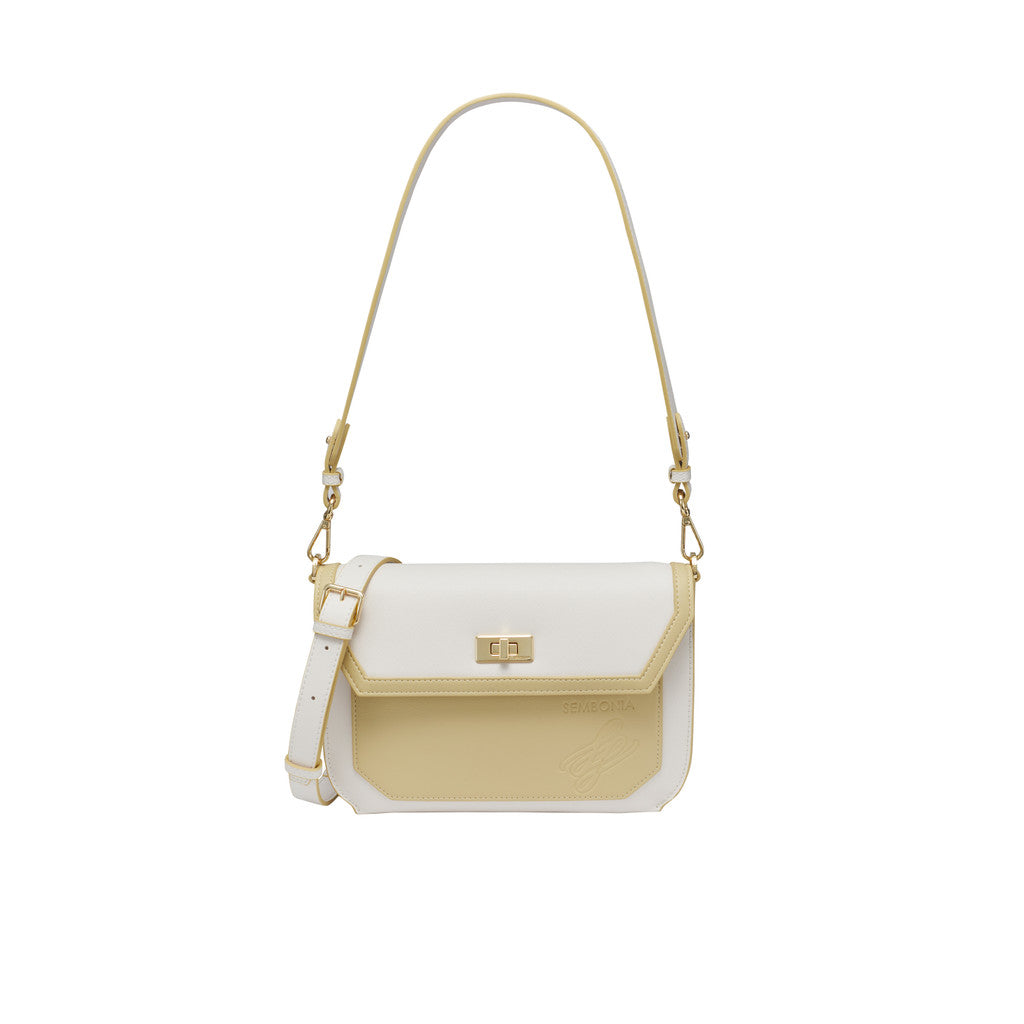 Audrey Logo Printed Crescent Crossbody Bag