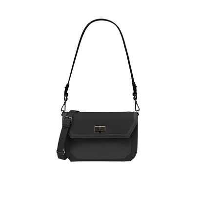 Audrey Logo Printed Crescent Crossbody Bag