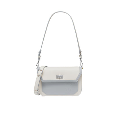 Audrey Logo Printed Crescent Crossbody Bag