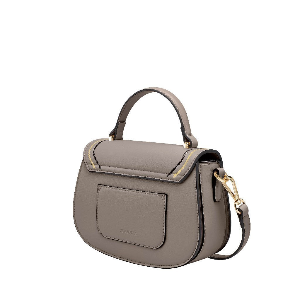 Classy Contrast Stich-Trim Crossbody Bag
