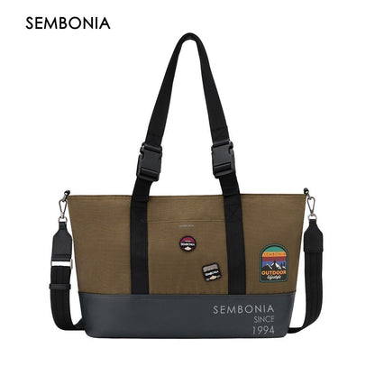 Voyage Patched Canvas Tote Bag