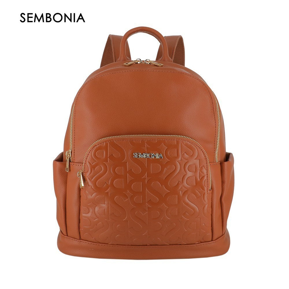Logo-Embossed Classic Backpack