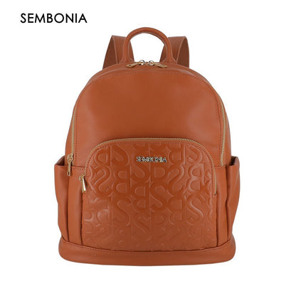 Logo-Embossed Classic Backpack