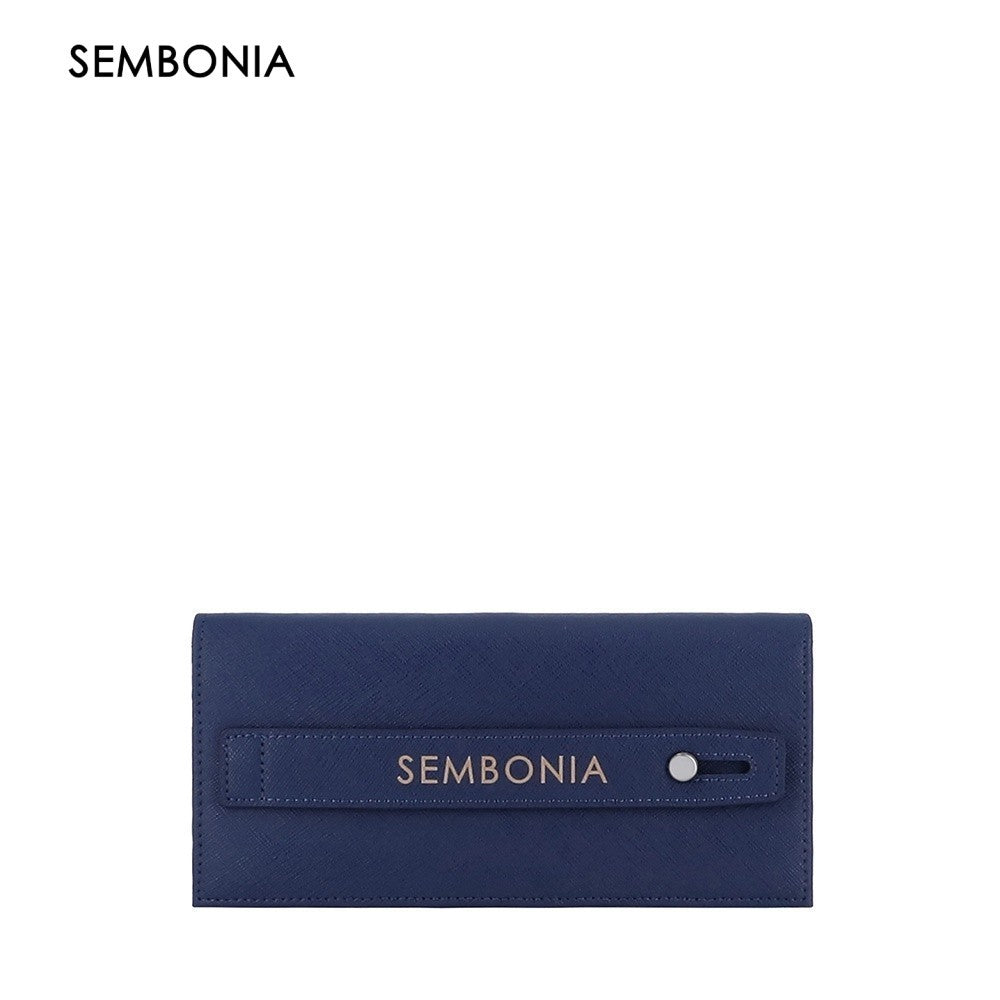 Textured Leather Bi-Fold Long Wallet